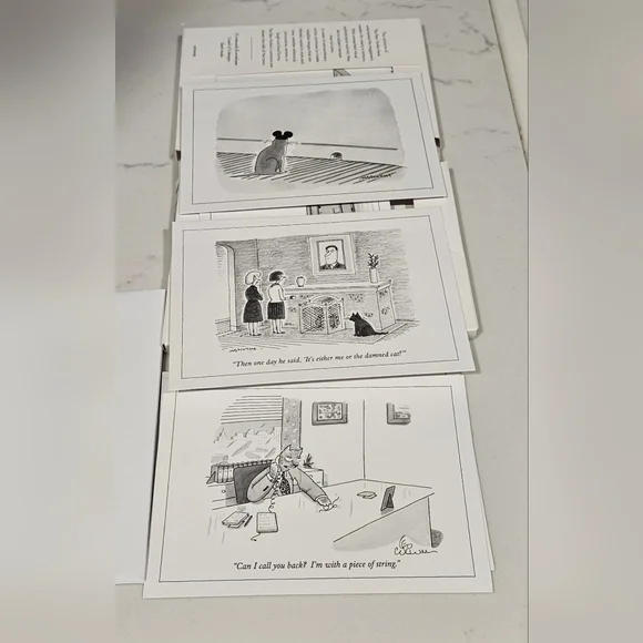 The New Yorker Cat Cartoons Notecard Wallet Pack of 10 Cards & Envelopes Blank - Picture 7 of 8